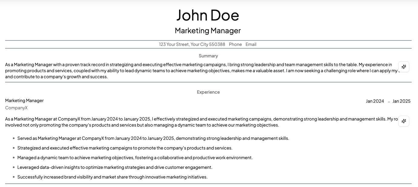 Create CV illustration
